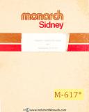 Monarch-Sidney-Monarch Sidney 61, 4959-AT, 13 16 20\", Lathe Operations Manual 1975-13\"-16\"-20\"-4959-AT-61-05